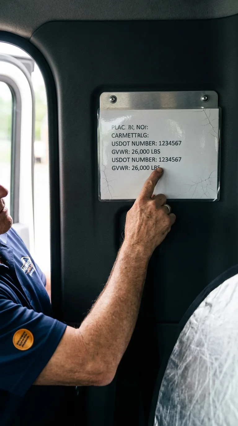 USDOT licensing placard verification in Saint Francisville